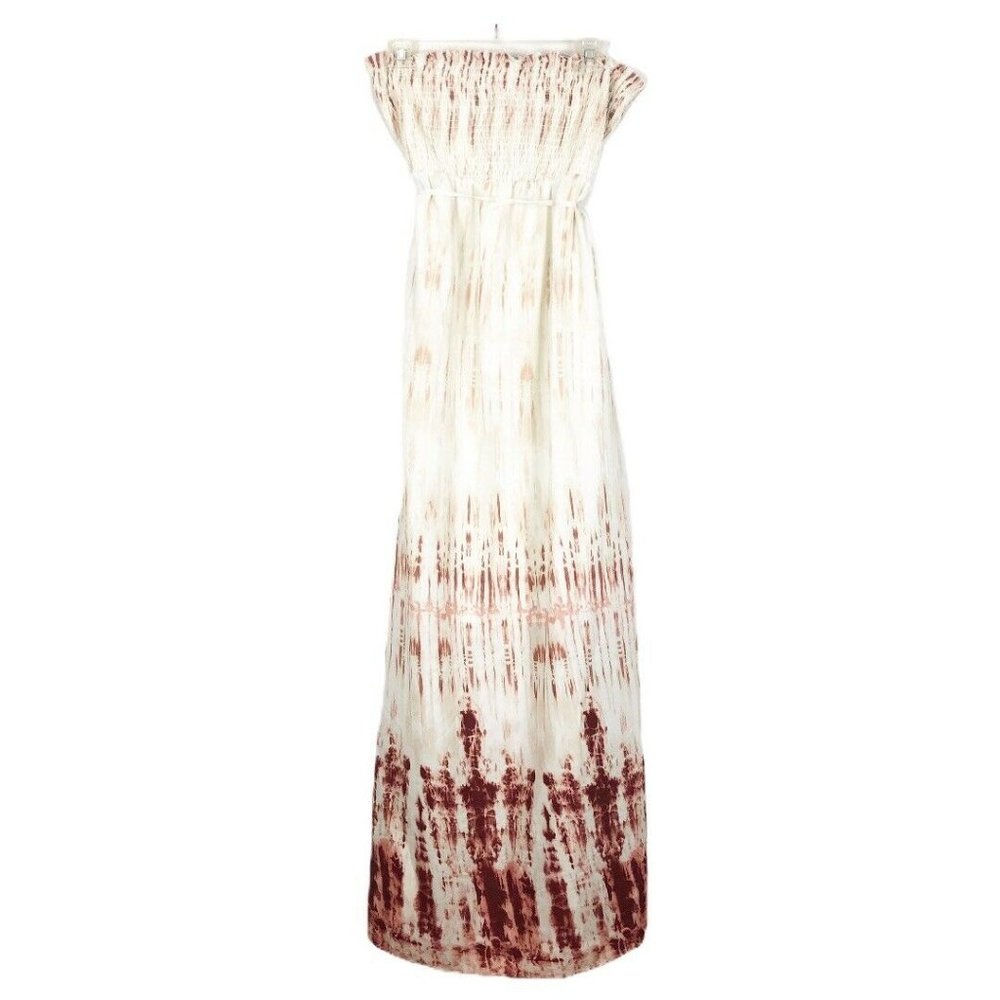 Motherhood Maternity Tie Dye Maxi Dress - NWT! Cream & Pink/Burgundy. Size: S.